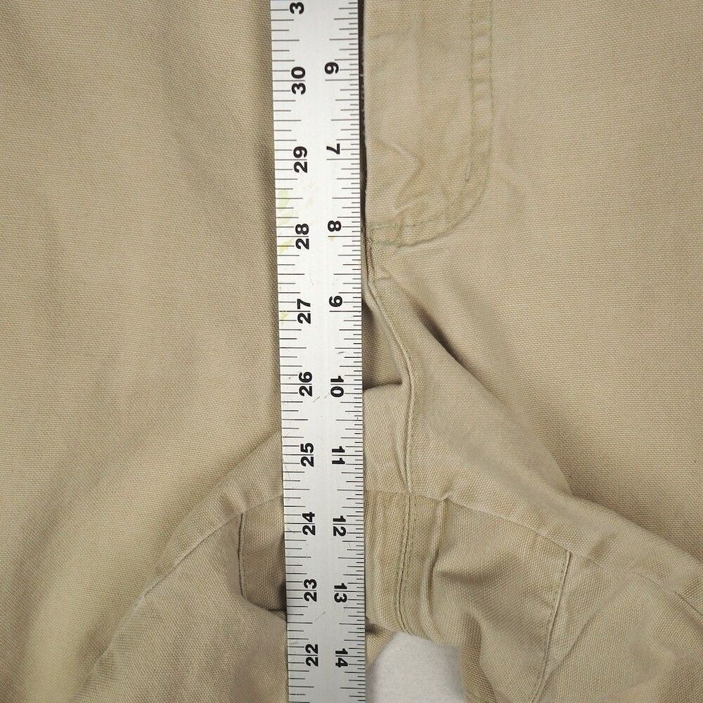 Vintage Patagonia Long Stand Up Shorts Men 34 Beige 8" Inseam Double-Fabric Seat - Picture 12 of 13